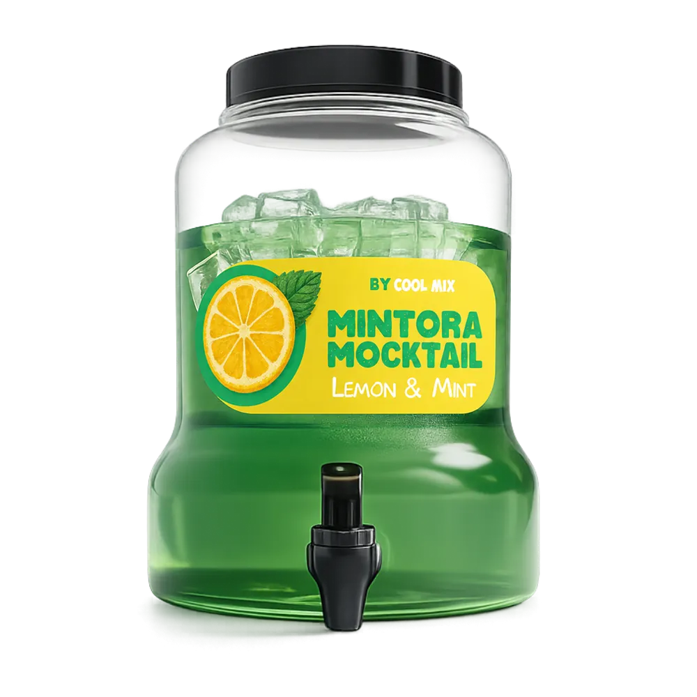 CoolMix Mintora lemon and mint mocktail jar